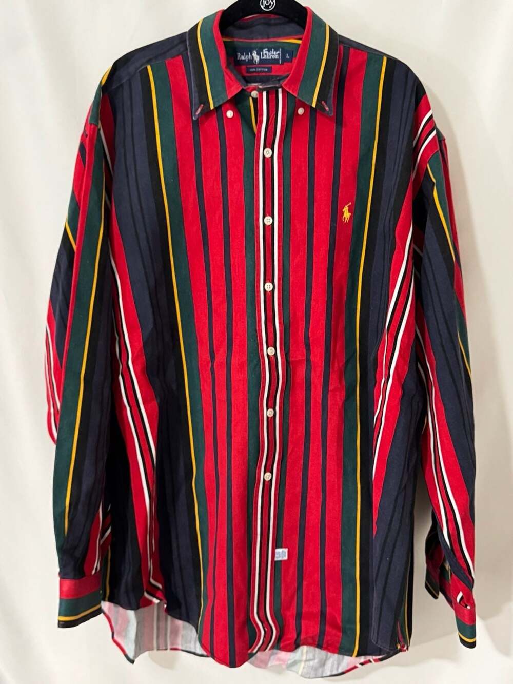 Vintage 90's Polo Ralph Lauren Striped Colorblock Button Up Men's XL Shirt